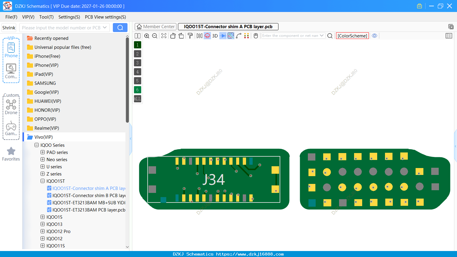 Vivo IQOO15T-Connector Shim A PCB Layer